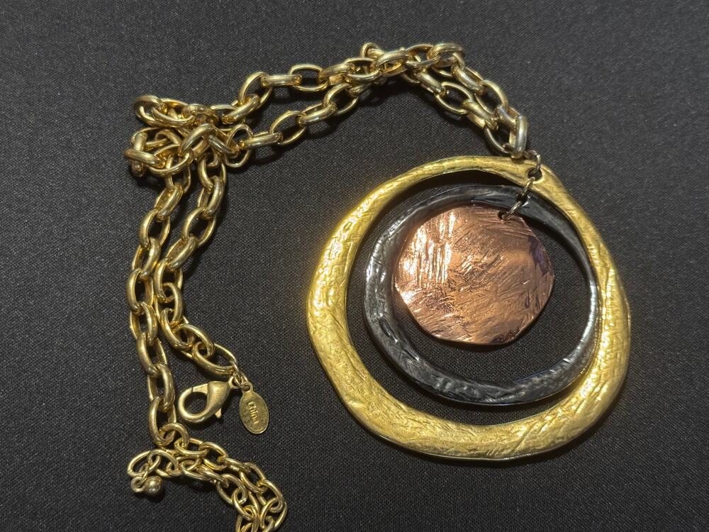 Joan Rivers Concentric Modernist Tri Color 21in Necklace
